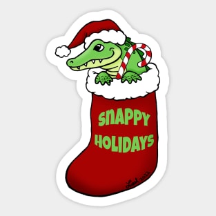 Christmas Gator Sticker